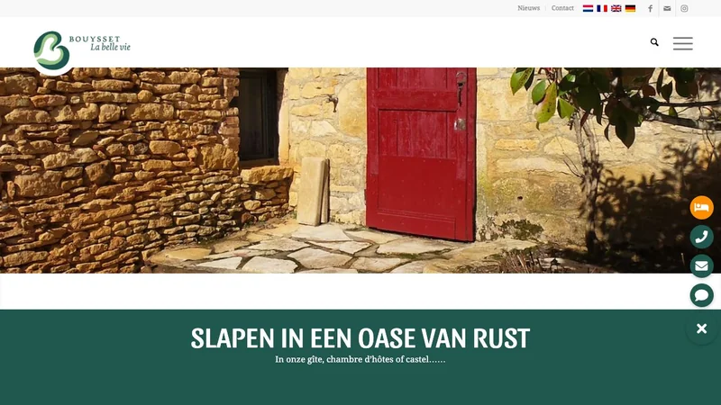 Screenshot van de website van Bouysset