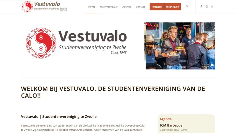 Screenshot van de website van Vestuvalo